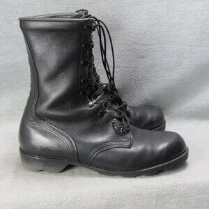 Red Wing Combat Boots Men Sz 10.5W Black Lace Up Law Enforcement